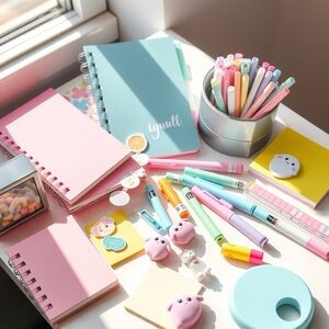 3 Scoop Kawaii Mystery Box 60 + item Gift Box- Beautiful & Fun Kawaii Stationary